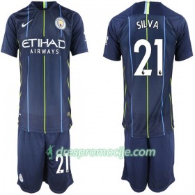 Manchester City Dres David Silva 21 Dječji Gostujući 2018/19 Kratkih Rukava